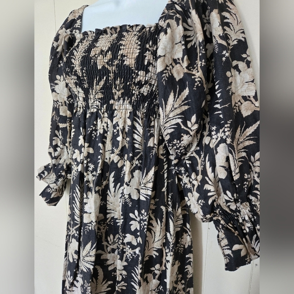 Tuckernuck Ojai Vines Hemmings Linen Dress Peasant CottageCore-Size M - Picture 7 of 7